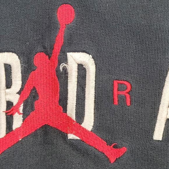 Vintage Air Jordan Terry Hoodie Large 25x27 Baggy Faded Black - Picture 4 of 12